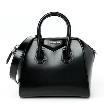 GIVENCHY Shiny Lord Calfskin Mini Antigona Black