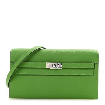 HERMES Epsom Kelly Wallet To Go Vert Yucca