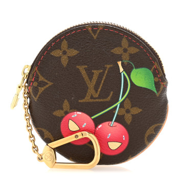 LOUIS VUITTON Monogram Cerises Round Coin Purse