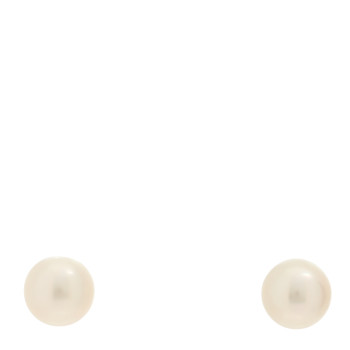 MIKIMOTO 18K White Gold Akoya Cultured Pearl 6-6.5mm Stud Earrings