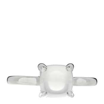 TIFFANY Sterling Silver Rose Quartz 7mm Paloma's Sugar Stacks Ring 52 6