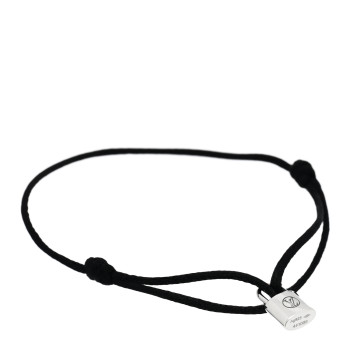 LOUIS VUITTON X UNICEF Sterling Silver Lockit Bracelet Black