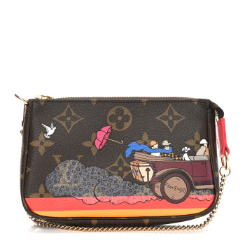 LOUIS VUITTON Monogram 2015 Christmas Animation Mini Pochette Accessories
