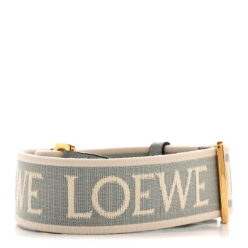 LOEWE Calfskin Jacquard Anagram Luna Strap Ash Grey