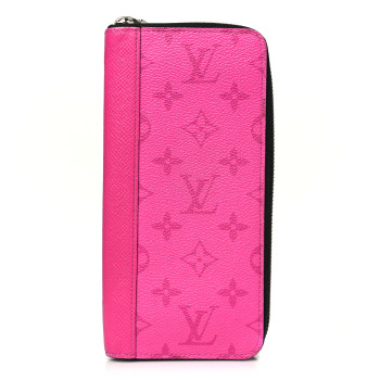 LOUIS VUITTON Taigarama Vertical Zippy Wallet Fuchsia