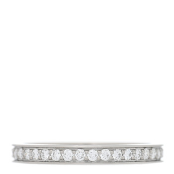 CARTIER Platinum Diamond 2.4mm Ballerine Wedding Band Ring 50 5.25