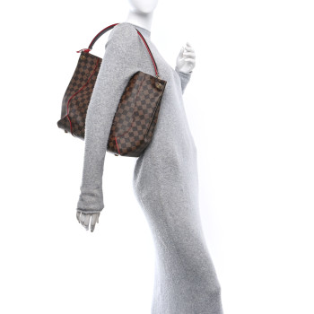 LOUIS VUITTON Damier Ebene Caissa Hobo Cherry