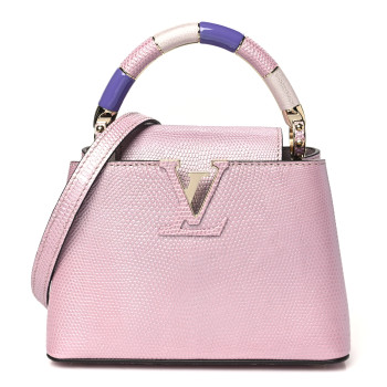LOUIS VUITTON Metallic Lizard Kintsugi Capucines Mini Wisteria Purple