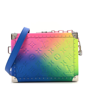 LOUIS VUITTON Taurillon Monogram Illusion Clutch Box Multicolor