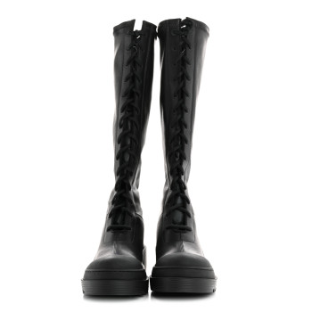 CHRISTIAN DIOR Nappa Stretch Dior Arcade High Boots 36 Black
