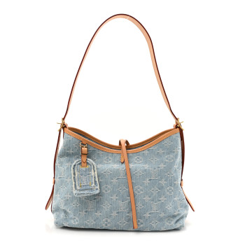 LOUIS VUITTON Monogram Denim CarryAll PM Sky Blue LOUIS VUITTON Monogram Denim CarryAll PM Sky Blue