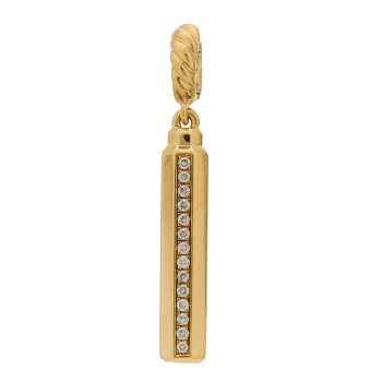 DAVID YURMAN 18K Yellow Gold Diamond Lexington Barrel Amulet Pendant