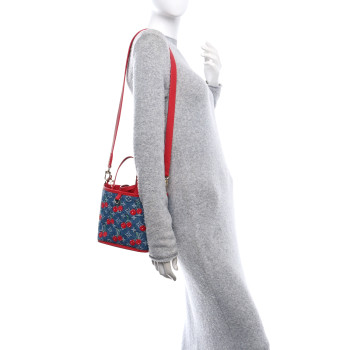 LOUIS VUITTON LV X TM Monogram Denim Cerises Neverfull Inside Out BB