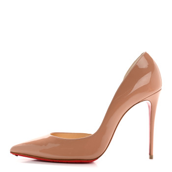 CHRISTIAN LOUBOUTIN Patent Iriza 100 Pumps 40.5 Nude