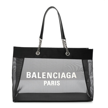 BALENCIAGA Mesh Large Duty Free Tote Black