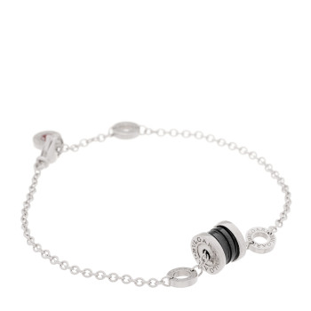 BULGARI Sterling Silver Black Ceramic Save the Children Bracelet SM