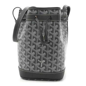 GOYARD Goyardine Petit Flot Bucket Bag PM Grey