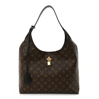 LOUIS VUITTON Monogram Flower Hobo Black