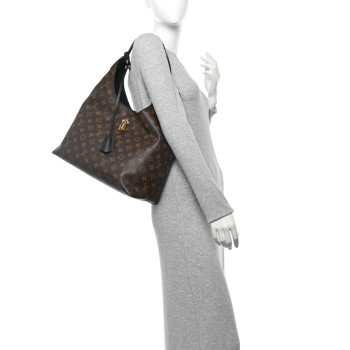LOUIS VUITTON Monogram Flower Hobo Black
