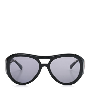 CHANEL Acetate CC Pilot Sunglasses 5508 Black
