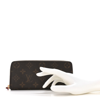 LOUIS VUITTON Monogram Clemence Wallet Fuchsia