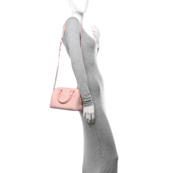 LOUIS VUITTON Empreinte Monogram Giant Speedy Bandouliere 20 Pink Opale