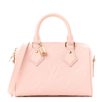 LOUIS VUITTON Empreinte Monogram Giant Speedy Bandouliere 20 Pink Opale