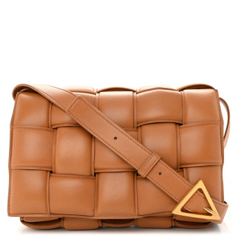 BOTTEGA VENETA Nappa Maxi Intrecciato Padded Cassette Crossbody Bag Caramel