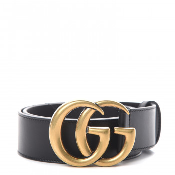 GUCCI Calfskin Double G 40mm Belt 70 28 Black