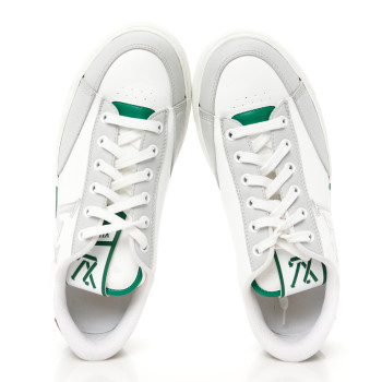 LOUIS VUITTON Calfskin Monogram Charlie Sneakers 40 White Grey Green