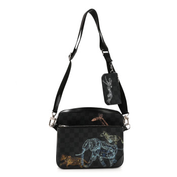LOUIS VUITTON Damier Graphite Wild Animals Trio Messenger