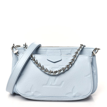 LOUIS VUITTON Empreinte Monogram Giant Multi Pochette Accessories Blue Hour