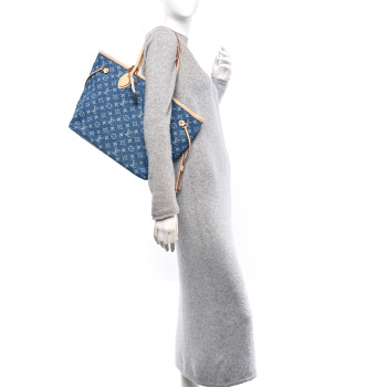 LOUIS VUITTON Monogram Denim Neo Neverfull MM Blue