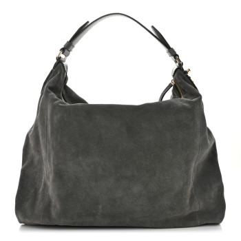 JIMMY CHOO Suede Ana Hobo Shopping Tote Storm