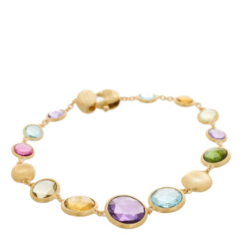 MARCO BICEGO 18K Yellow Gold Multi Gemstone Jaipur Color Graduated Bracelet