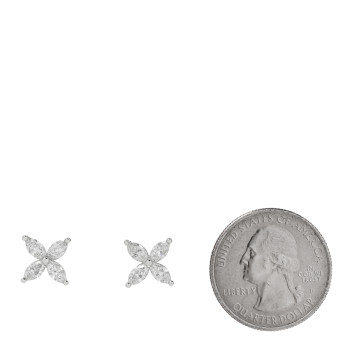 TIFFANY Platinum Diamond Large Victoria Earrings