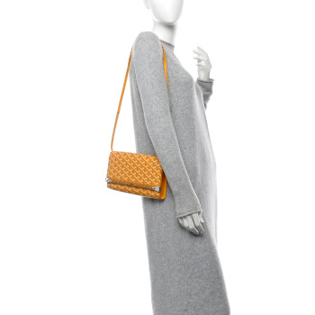 GOYARD Goyardine Monte Carlo Bois Clutch With Strap Yellow