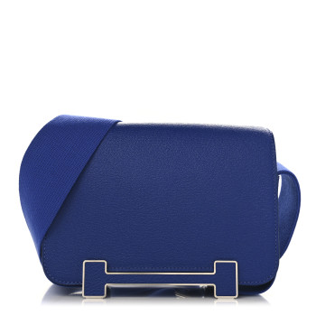 HERMES Chevre Mysore Geta Bleu Electrique