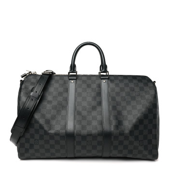 LOUIS VUITTON Damier Graphite Keepall Bandouliere 45