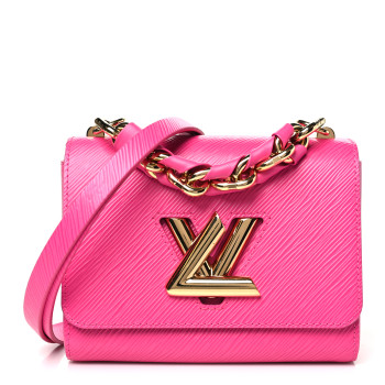 LOUIS VUITTON Epi Twist Braided Chain Shoulder Bag PM Rose Miami Pink
