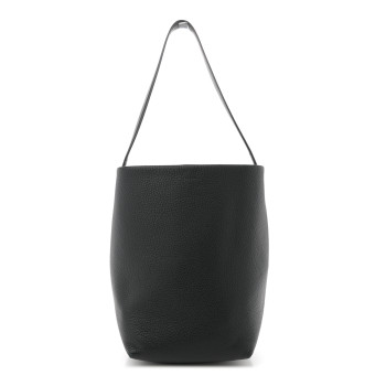 THE ROW Grained Calfskin Medium N/S Park Tote Black
