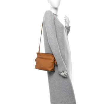 LOEWE Calfskin Mini Flamenco Knot Clutch Warm Desert