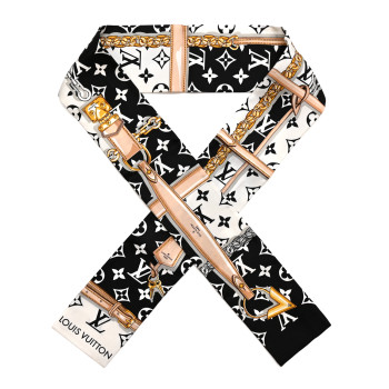 LOUIS VUITTON Silk Monogram Confidential Bandeau Black LOUIS VUITTON Silk Monogram Confidential Bandeau Black