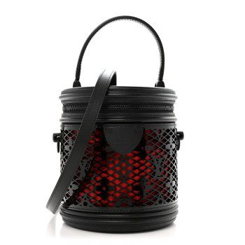 LOUIS VUITTON Patent Calfskin Monogram Cannes Black