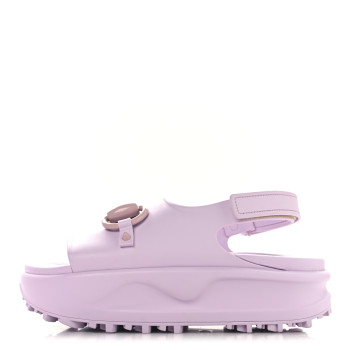 GUCCI Soft Rubber Horsebit Touch Womens Strapped Sandals 36 Talc Pink