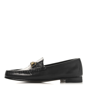 GUCCI Calfskin Womens 1953 Horsebit Loafers 36 Black