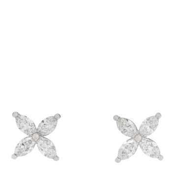 TIFFANY Platinum Diamond Large Victoria Earrings