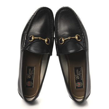 GUCCI Calfskin Womens 1953 Horsebit Loafers 36 Black