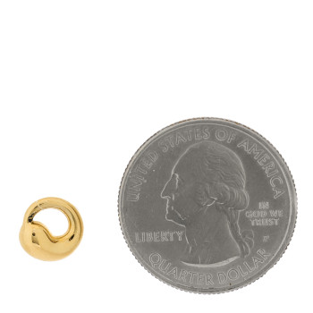TIFFANY 18K Yellow Gold 9mm Elsa Peretti Mini Eternal Circle Pendant