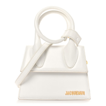 JACQUEMUS Smooth Calfskin Le Chiquito Noeud White